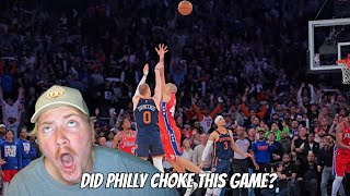 CRAZY Ending! Reaction to New York Knicks vs Philadelphia 76ers Game 2 Full Highlights