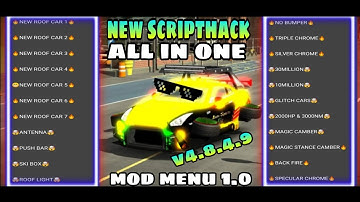 New Scripthack [ Mod Menu 1.0 ] Car Parking Multiplayer v4.8.4.9