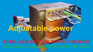 DIY HIGH CURRENT ADJUSTABLE POWER SUPPLY PRODUCTION 160 WAT 0 - 20 VOLT