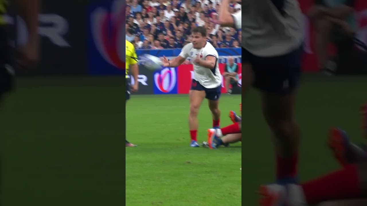Damian Penaud with the diving finish against New Zealand in #RWC2023 #rugby #shorts