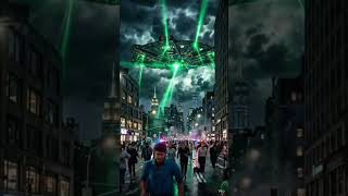 👽 Giant UFO Attacks the City 😱 | Alien Invasion #shorts #trending #video #viral #ViralShorts#UFO
