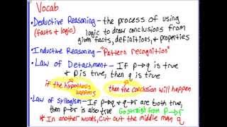2.3-2.4 Laws of Deductive Reasoning & Biconditional Statements
