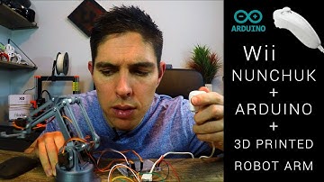 Wii Nunchuk controlled neopixels and robot arm - Arduino meets Nintendo meets 3D printing!