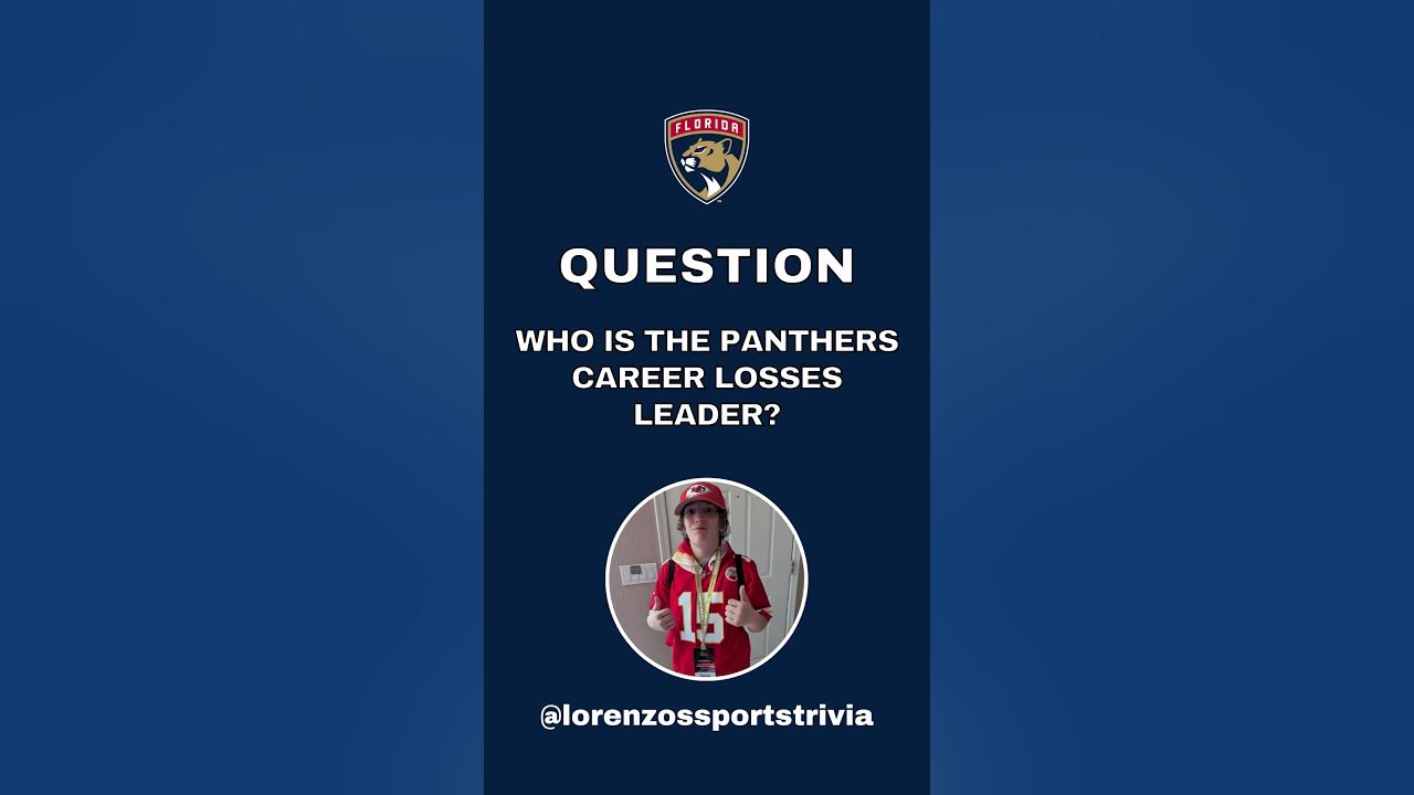 Who has the Florida Panthers career record for losses? YouTube