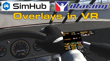 SimHub Overlays in VR for iRacing using OpenXR