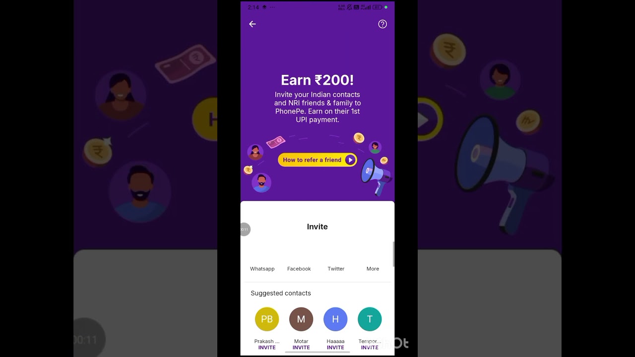 phonepe refferal and earn cashback not 🚫 received / phonepe refferal earn cashback kaise kre