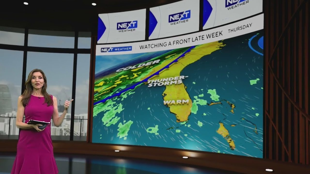 Approaching cold front to raise rain chances in South Florida later this week