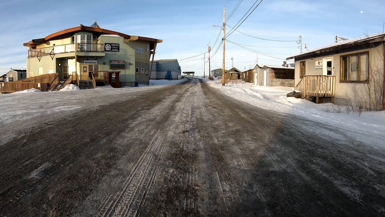 Driving around Dettah, Northwest Territories