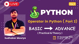 Operator in python  | Python Full Course for Beginners | Python all course ( Notes & Practicals)