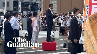 Shinzo Abe shot: TV cameras capture attack on former PM and suspect's arrest