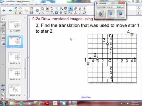 Geometry 9-2 Example 2: Find the translation from the picture