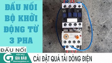 Hướng dẫn đấu nối khởi động từ 3 pha điều khiển hệ thống công suất lớn, bảo vệ quá tải