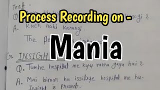 Mania ( Process Recording ) By  @Nursinggogo  || #bipolar #mentalhealth #bscnursing #format