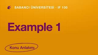 Sabancı IF 100 Final | Example 1