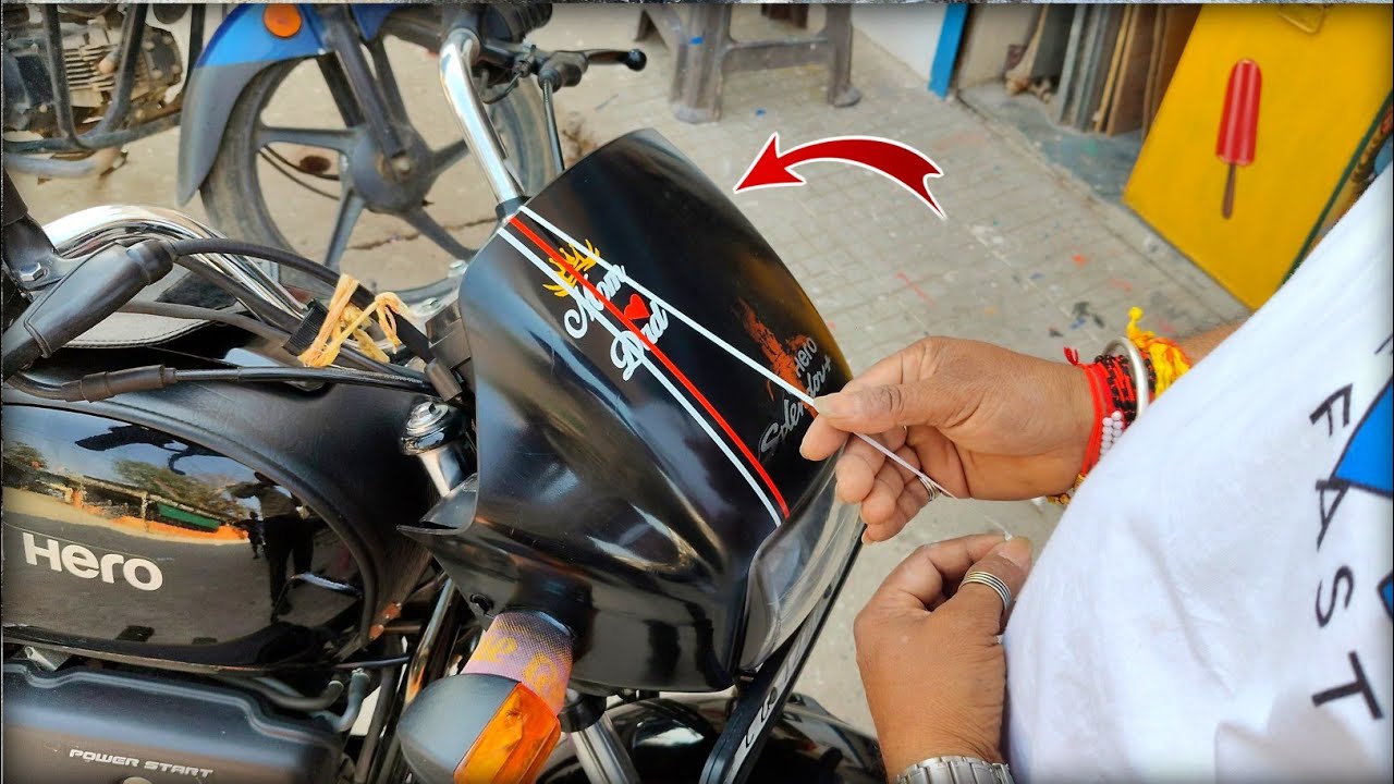 🛑 Splendor Bike Visor me Mom Dad Sticker with Three Radium Patti ...