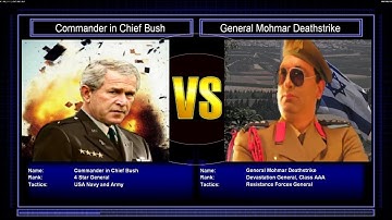 C&C General Zero Hour Reborn Mod Commander in Chief Bush VS General Mohmar Deathstrike #2
