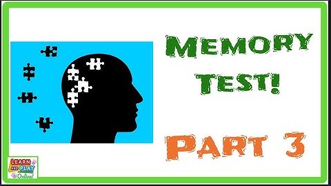 FUN Memory Test- Brain Break Activity