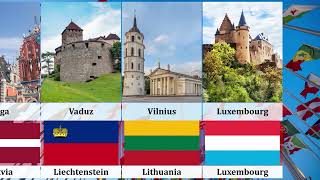 List Of Capital Cities Countries And Treritories In Europe