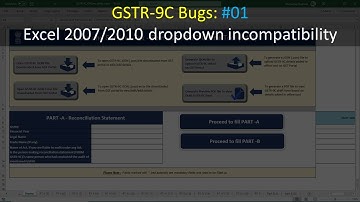 GSTR-9C Bugs: 01 - Excel 2007/2010 dropdown incompatibility