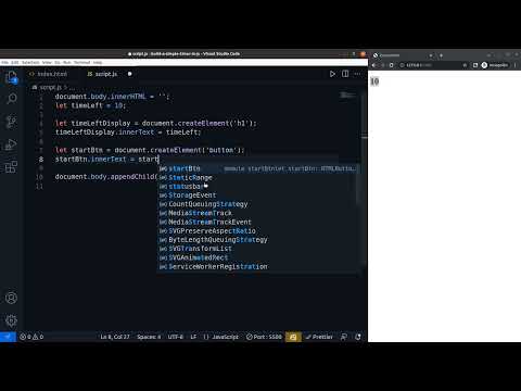 Build a simple timer in JavaScript