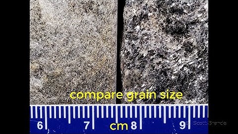 Identification Metamorphic Rock Training Video - Grain Size 4 Compare