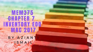 MEM375 Chapter 7  Inventory EOQ Mac 2017