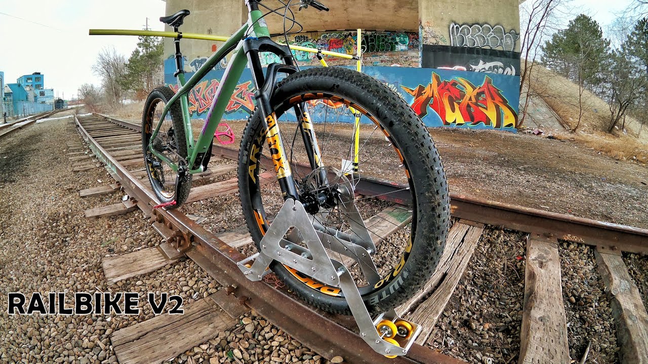 RAIL BIKE Version 2 New Front Wheel Guide & Prototype Outrigger