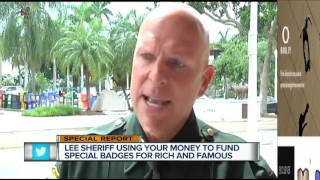 Lee Sheriff using your money to fund special badges for rich, famous