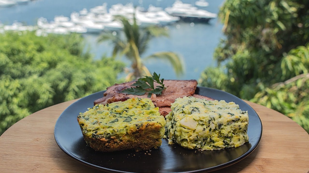 CON Y SIN HORNO BUDÍN DE PAPAS CON ESPINACAS