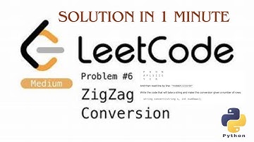 LeetCode Problem 6 - ZigZag Conversion Solution in Python| #leetcode_solution_problem_6|#leetcode