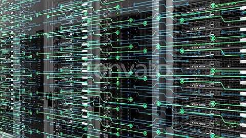 4K Looped Digital Data Center | Motion Graphics - Envato elements
