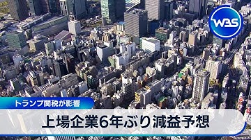 上場企業6年ぶり減益予想 トランプ関税が影響【WBS】