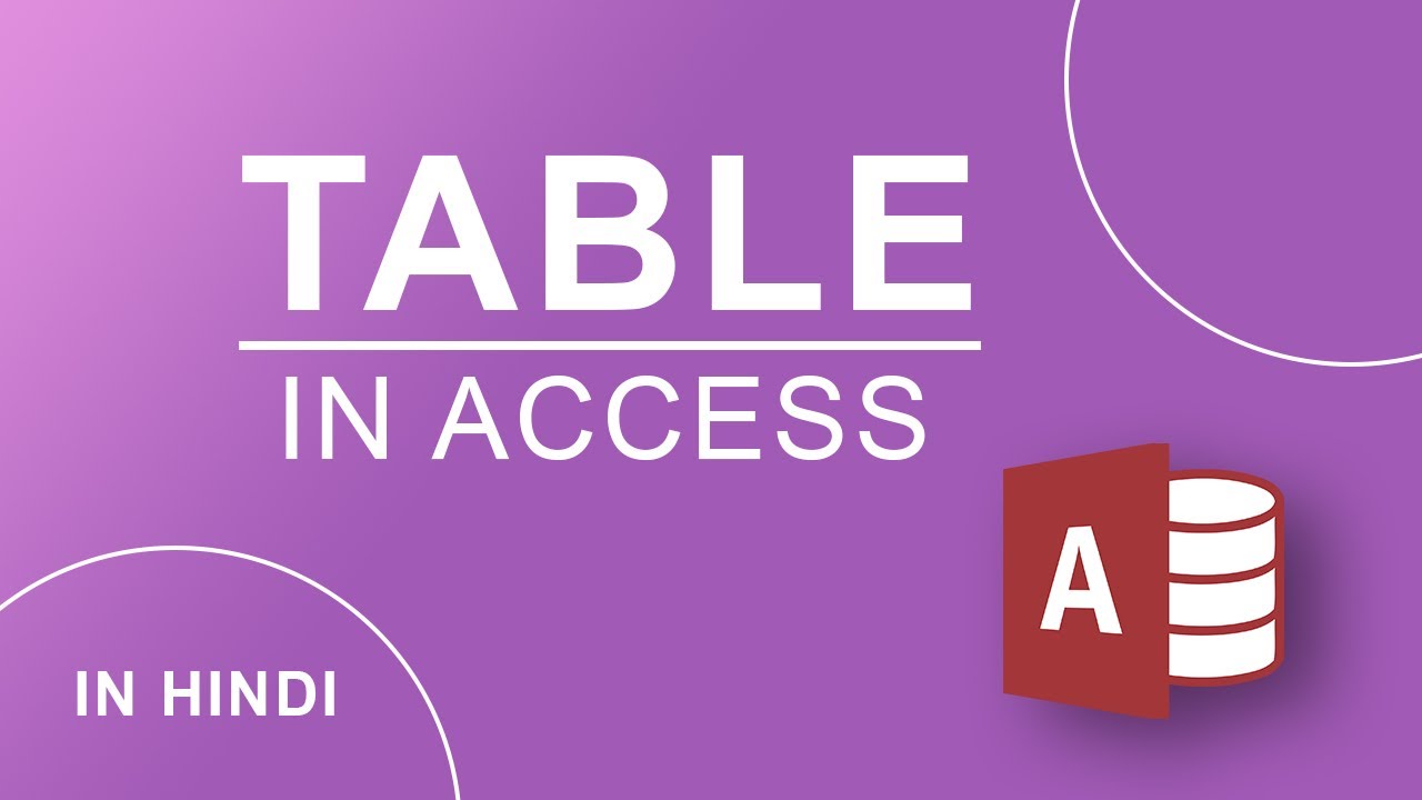 How to create a table in Access | Class 8 Computer | MS Access - YouTube