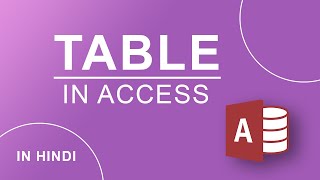 How to create a table in Access | Class 8 Computer | MS Access