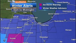 New Year's Day winter storm: Chicago braces for ice, snow, rain