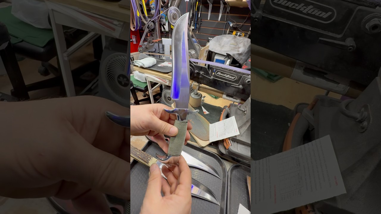 Sharpness test Bowie knife