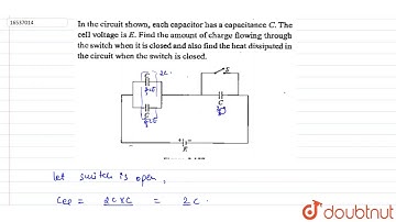 In the circuit shown, each capacitor has a capacitance `C`, The cell voltage is `E`, Find the amount