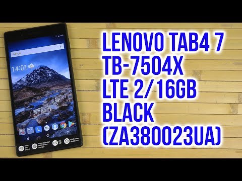 Распаковка Lenovo Tab4 7" TB-7504X LTE 2/16GB Black ZA380023UA