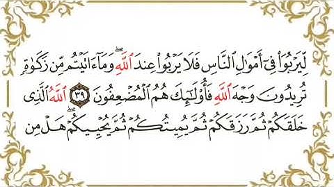سورة الروم مكتوبة _ بصوت الشيخ محمد أيوب الركباوي