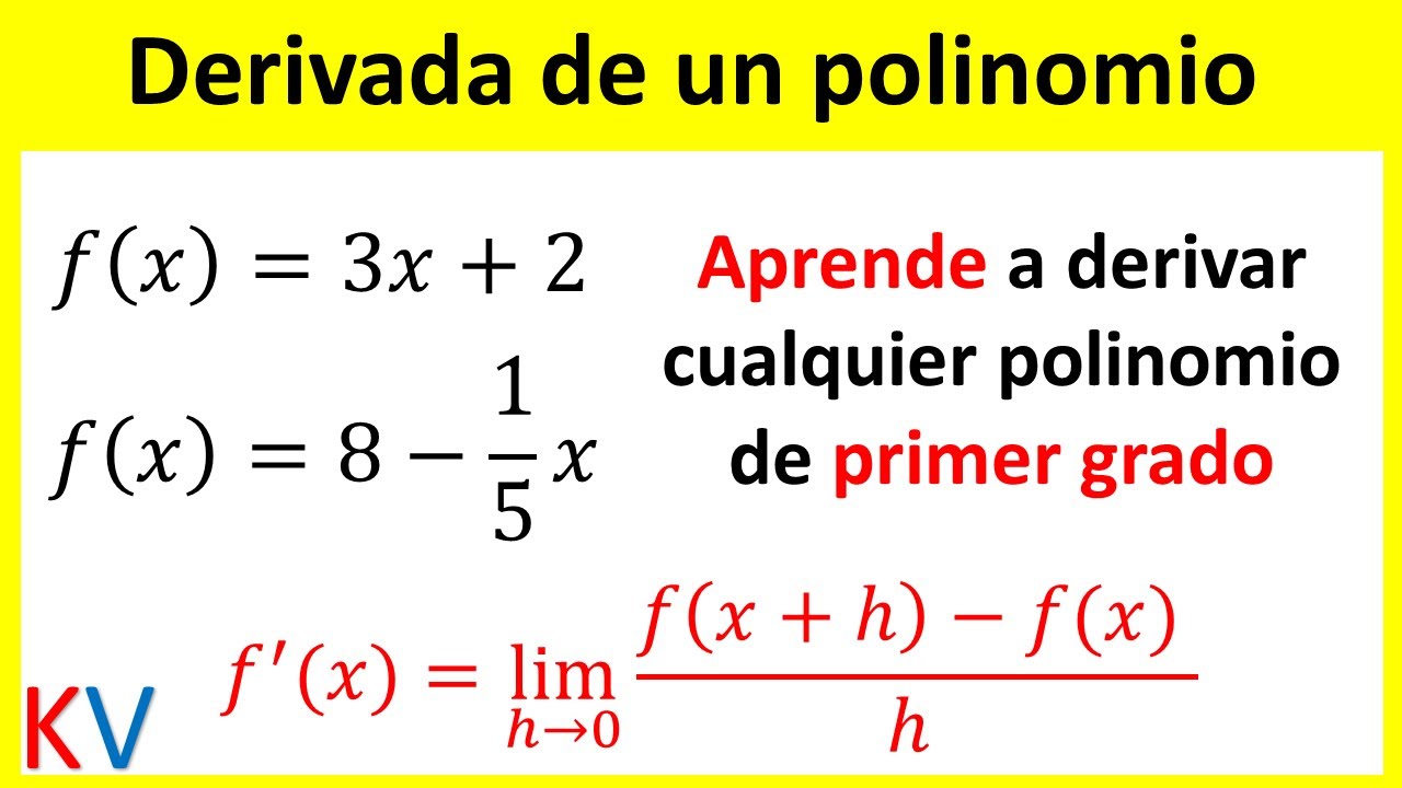 Calcular La Derivada De Un Polinomio www.youtube.com