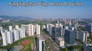 Aerial China：Pingdingshan New City, built for 20 years, has become a beautiful coastal new city.平頂山市