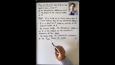 The Characteristic Polynomial is the Product of the Invariant Factors (Algebra 3: Lecture 3 Video 2)