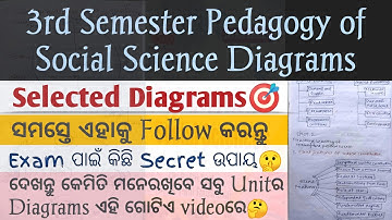 3rd Semester Pedagogy of Social Science Selected Diagrams For All || 3rd semester Selected Questions