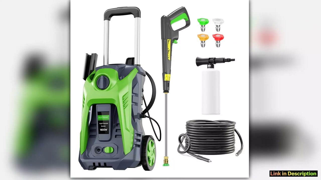 Electric Pressure Washer 4800PSI 29GPM Pressure Washer with 25 Ft Hose 4 Quick Connect Nozzle Clean