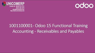 1001080001 - Odoo 15 Training - Accounting - Receivables and Payables