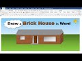 Add Brick to a House in Word. So Easy! #msoffice #tutorial #art 