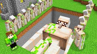ENCONTREI um IRON GOLEM ENTERRADO no Minecraft