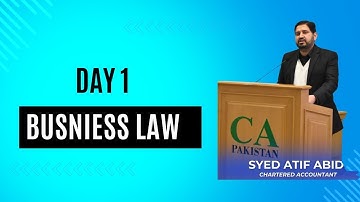 CAF 04 BLAW CRASH COURSE BY SIR ATIF ABIDI DAY 1 ORIENTATION