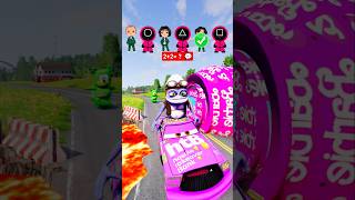 Crazy Frog U0026 Spiderman U0026 Mrbeast U0026 Gummy Bear Vs Bollord Barbie In Beamngdrive shorts beamngdrive