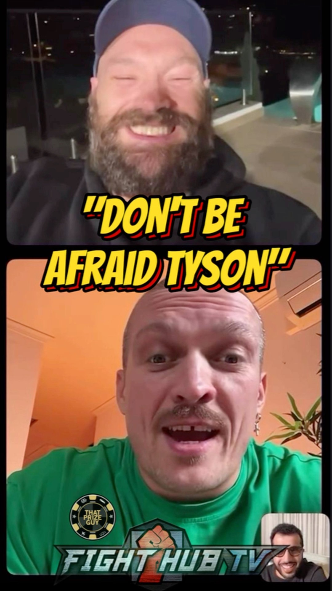 Usyk tells Fury “DON'T BE AFRAID ” in FaceTime call!